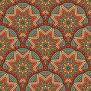 etnik çiçek seamless modeli