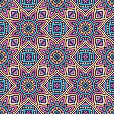 etnik çiçek seamless modeli