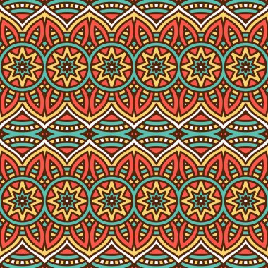 etnik çiçek seamless modeli