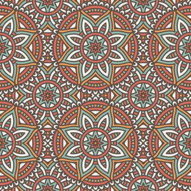 etnik çiçek seamless modeli