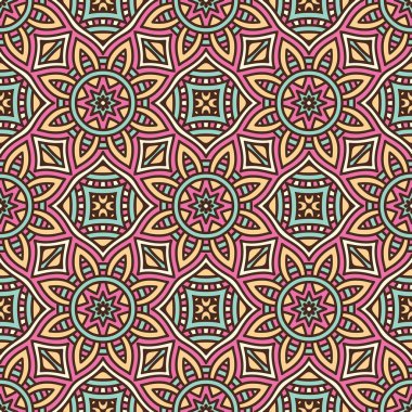 etnik çiçek seamless modeli