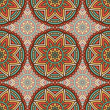 etnik çiçek seamless modeli