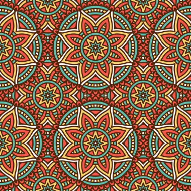 etnik çiçek seamless modeli