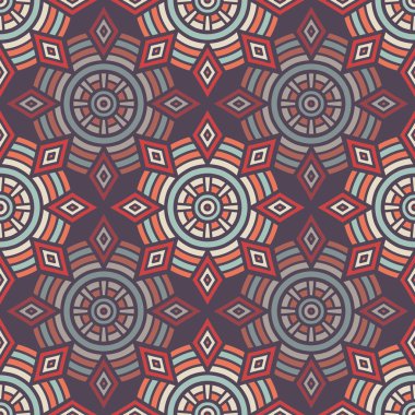 etnik çiçek seamless modeli