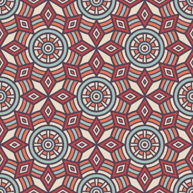 etnik çiçek seamless modeli