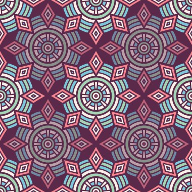 etnik çiçek seamless modeli