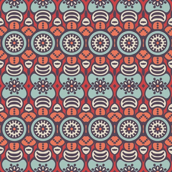 Ethnic floral seamless pattern — Stock Vector