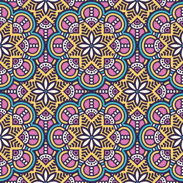 etnik çiçek seamless modeli