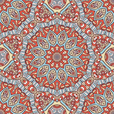 etnik çiçek seamless modeli