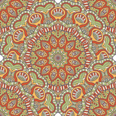 etnik çiçek seamless modeli