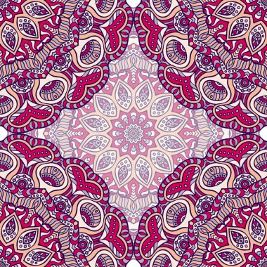 etnik çiçek seamless modeli