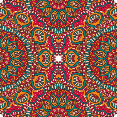 etnik çiçek seamless modeli