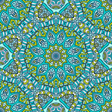 etnik çiçek seamless modeli