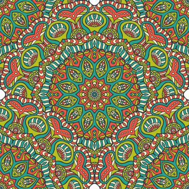 etnik çiçek seamless modeli