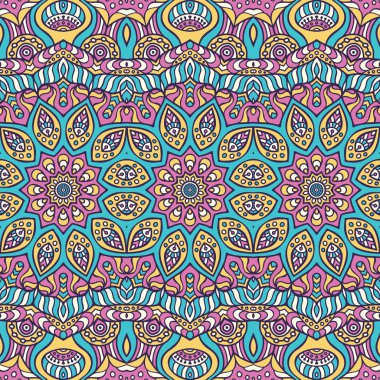 etnik çiçek seamless modeli