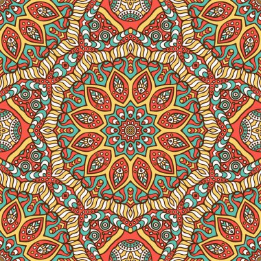 etnik çiçek seamless modeli