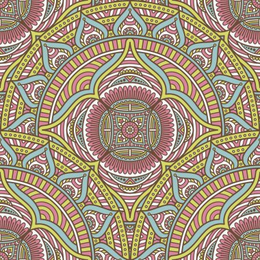 etnik çiçek seamless modeli