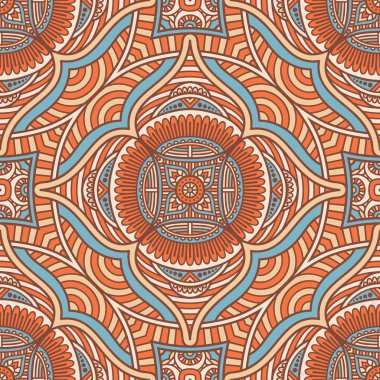 etnik çiçek seamless modeli