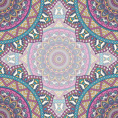 etnik çiçek seamless modeli