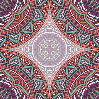 etnik çiçek seamless modeli