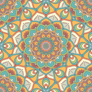 etnik çiçek seamless modeli