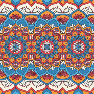 etnik çiçek seamless modeli