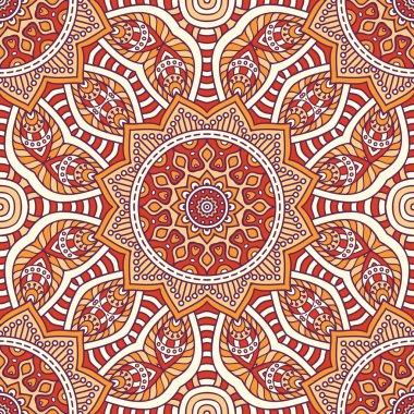 etnik çiçek seamless modeli