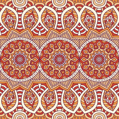 etnik çiçek seamless modeli