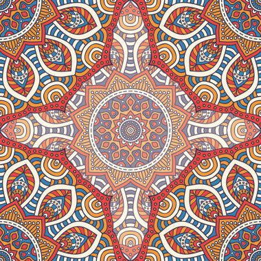 etnik çiçek seamless modeli