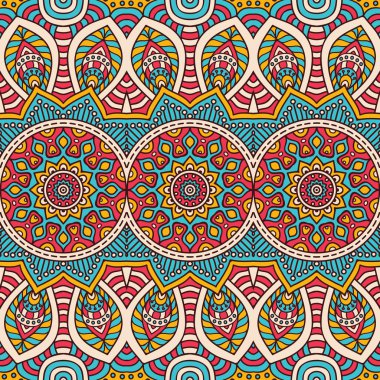 etnik çiçek seamless modeli