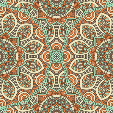 etnik çiçek seamless modeli