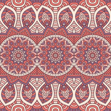 etnik çiçek seamless modeli