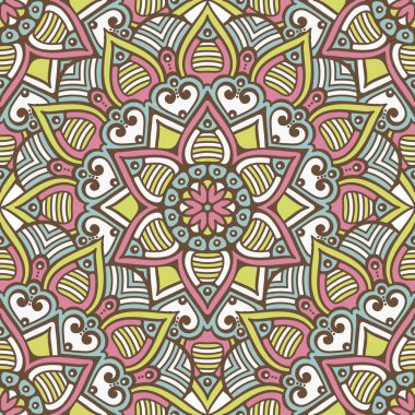 etnik çiçek seamless modeli