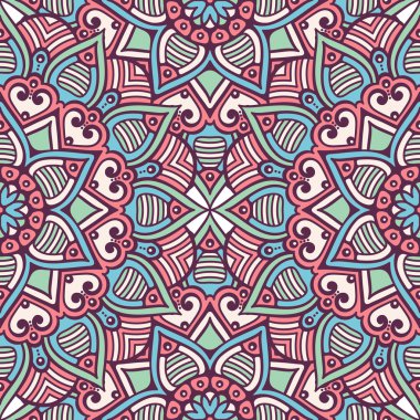 etnik çiçek seamless modeli