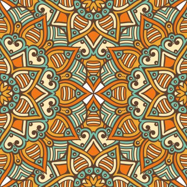 etnik çiçek seamless modeli