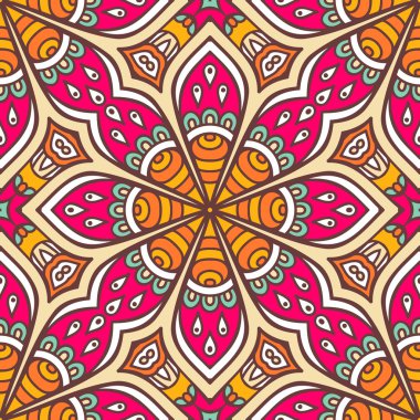 etnik çiçek seamless modeli