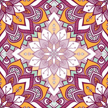 etnik çiçek seamless modeli