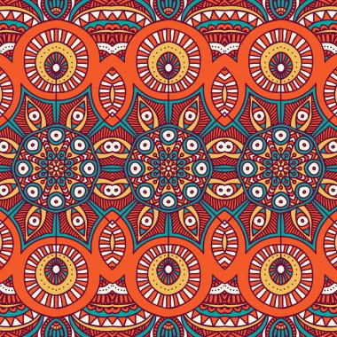 etnik çiçek seamless modeli