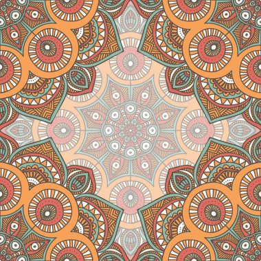 etnik çiçek seamless modeli