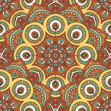 etnik çiçek seamless modeli