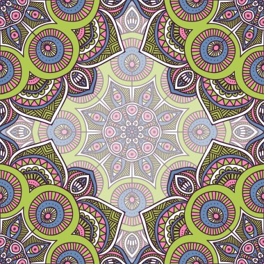 etnik çiçek seamless modeli