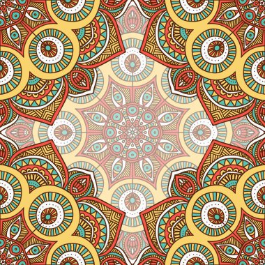 etnik çiçek seamless modeli