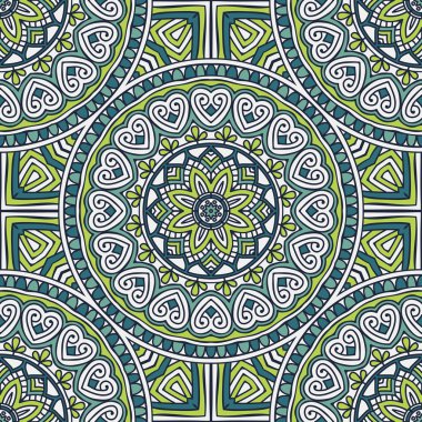 etnik çiçek seamless modeli