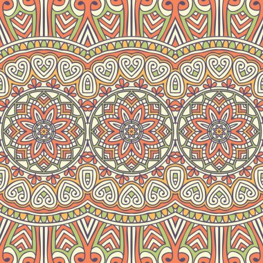 etnik çiçek seamless modeli