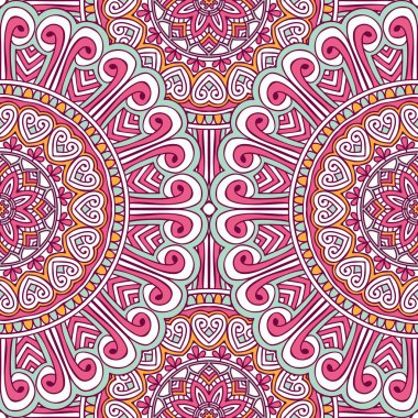 etnik çiçek seamless modeli