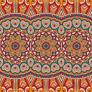 etnik çiçek seamless modeli