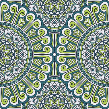 etnik çiçek seamless modeli