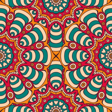 etnik çiçek seamless modeli