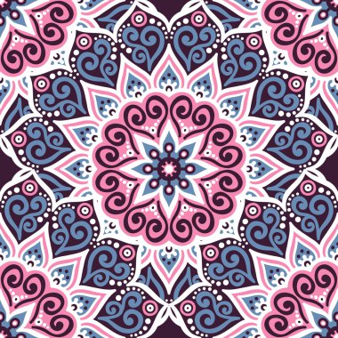 etnik çiçek seamless modeli