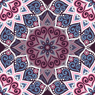 etnik çiçek seamless modeli